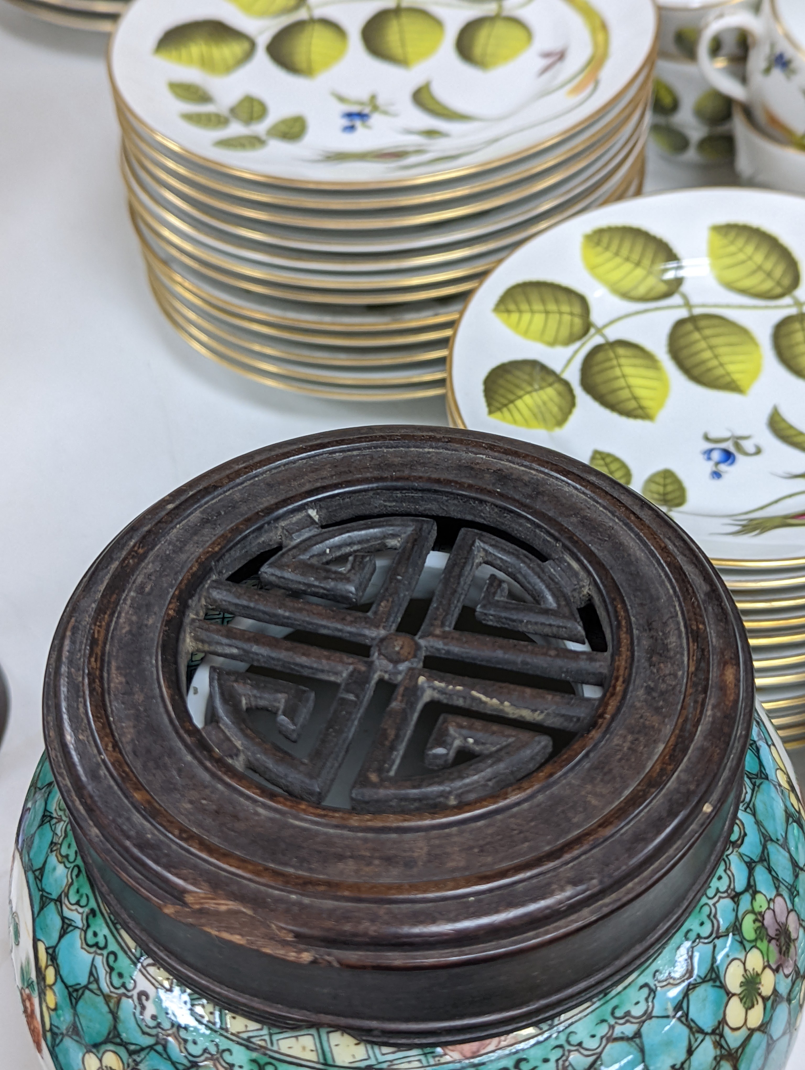 Two 19th century Chinese jars and a later doucai vase